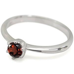 プラチナ ガーネット リング 一粒 婚約指輪 安い エンゲージリング クリスマス ポイント消化の画像