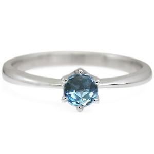プラチナ ブルートパーズ リング 一粒 婚約指輪 安い エンゲージリング クリスマス ポイント消化の画像