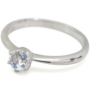 プラチナ ロイヤルブルームーンストーン リング 一粒 婚約指輪 安い エンゲージリング クリスマス ポイント消化の画像