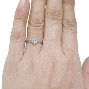 プラチナ ロイヤルブルームーンストーン リング 一粒 婚約指輪 安い エンゲージリング クリスマス ポイント消化の画像