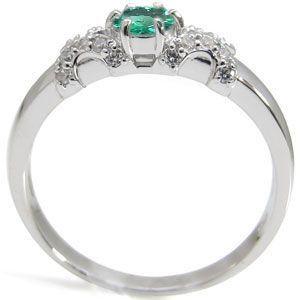 SV925 ホースシューエメラルドリング 12号強 SV925 ホースシューエメラルドリング 12号強