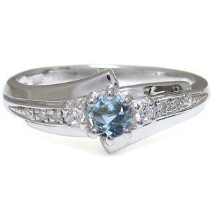 新品未使用！ アクアマリンサンタマリア リング 一粒 指輪 リング 【A1404959459】(50540円)