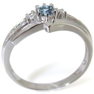 新品未使用！ アクアマリンサンタマリア リング 一粒 指輪 リング 【A1404959459】(50540円)