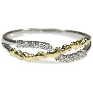 ダイヤモンド リング ハート 指輪 結婚10周年 リング クリスマス ポイント消化の画像