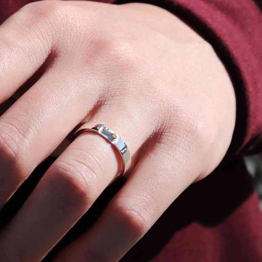 結婚指輪 マリッジリング プラチナ 鍵 南京錠 指輪 ペア コンビリング