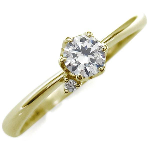 ファランジリング ダイヤモンド リング 一粒 指輪 10金 ピンキーリングの画像