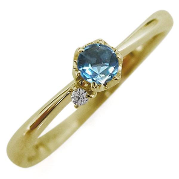 婚約指輪 格安 ブルートパーズ リング K18 エンゲージリング Cnmedios Com