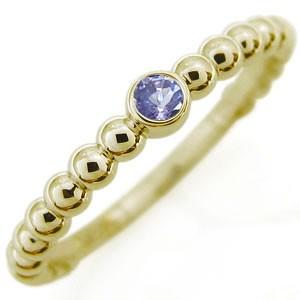 【新品 未使用 日本製】 ピンキーリング タンザナイト リング ボールリング 12月誕生石 18金 指輪 【XUR6524409722】(23470円)