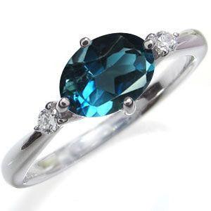 プラチナ ロンドンブルートパーズ 指輪 オーバル 大粒 リング クリスマス ポイント消化