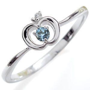 ファランジリング プラチナ リング 林檎 アクアマリンサンタマリア 指輪 一粒 クリスマス ポイント消化