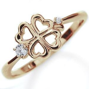 レディース ファランジリング キュービックジルコニア クローバー 指輪