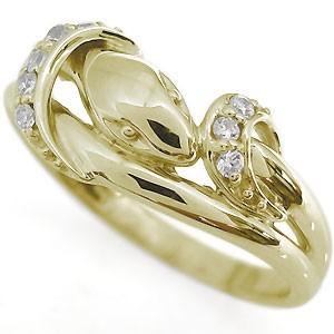 指輪 レディース ファランジリング ダイヤモンド ダイヤ リング シンプル K18 蛇 スネークリング(59833円)