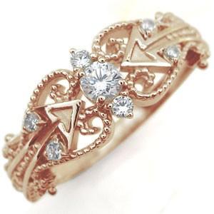 ダイヤモンド リング 天使の矢 アロー 10金 指輪(49210円)