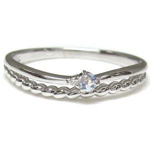 ファランジリング ロイヤルブルームーンストーン シンプル リング 10金 指輪 ピンキーリング