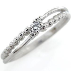 ファランジリング ピンキーリング 一粒 指輪 18金 ダイヤモンド リング