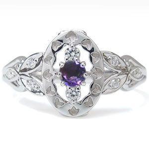 新作マット・カーペット アメジスト 指輪 一粒 アメジストリング K18 【QGW1435783444】(51649円)