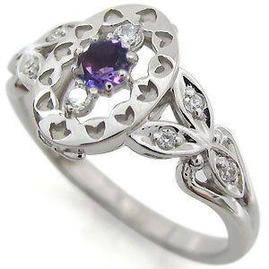 【売り切りお値下げ】 アメジスト 指輪 一粒 アメジストリング K18 【RIZ1560628578】(56140円)