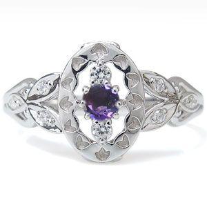 【売り切りお値下げ】 アメジスト 指輪 一粒 アメジストリング K18 【RIZ1560628578】(56140円)