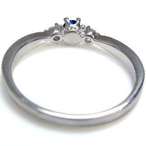 リング 王冠 サファイア 指輪 18金 リングの画像