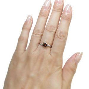 大粒 リング ガーネット 18金 指輪 リングの画像