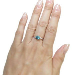 大粒 リング ブルートパーズ 18金 指輪 リングの画像