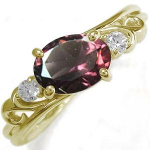 【値下げ】 リング ロードライトガーネット 大粒 リング K10 唐草 指輪 【OCQ9368487202】(33701円)