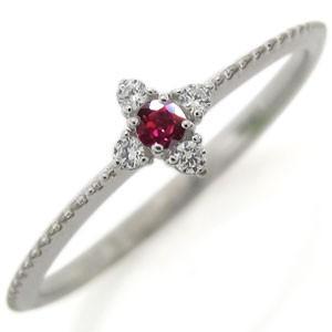 クロス リング シルバー アクセサリー 指輪 ルビー レディース ミディリング
