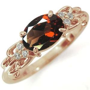 指輪 レディース ガーネット K18 リング