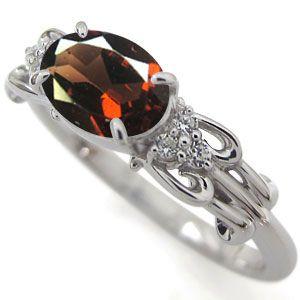 指輪 レディース ガーネット K18 リング