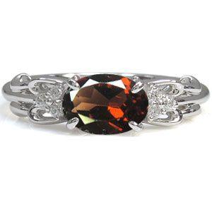 指輪 レディース ガーネット K18 リング