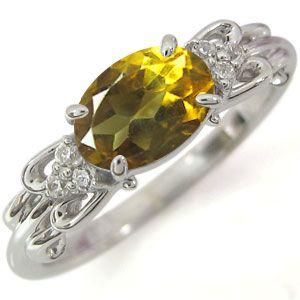 リング シトリン プラチナ 婚約指輪 安い クリスマス ポイント消化