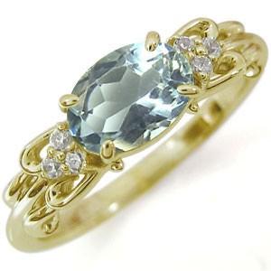 【超激レア】 アクアマリン リング 10金 指輪 【MYK8082507918】(29075円)