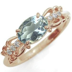 【訳あり品】 アクアマリン リング 10金 指輪 【9368476960】(33701円)