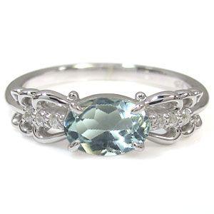 【訳あり品】 アクアマリン リング 10金 指輪 【9368476960】(33701円)