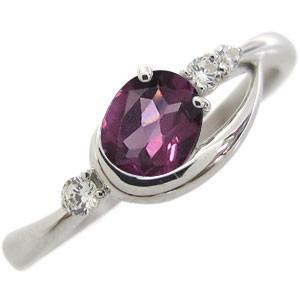 ロードライトガーネット 指輪 一粒 k18 リング