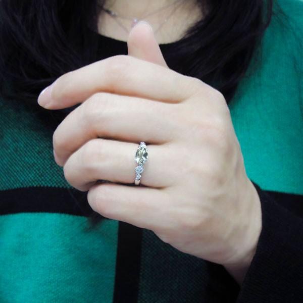 K18 アクアマリン 一粒 リング 指輪の画像
