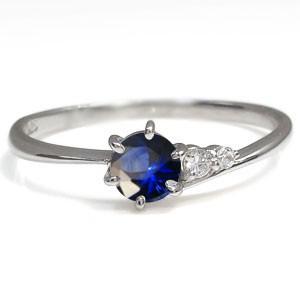 としちゃん プラチナ900サファイア ダイヤ 指輪 13号 Pt900 サファイア