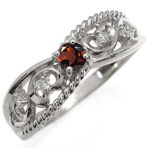 ガーネット エンゲージリング 唐草 リング プラチナ 婚約指輪 安い クリスマス ポイント消化