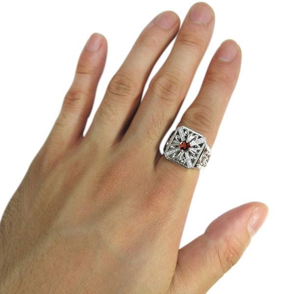 ガ―ネットのシルバーリング シルバークォーツ／ガーネットリング | agete/アガット | 三越