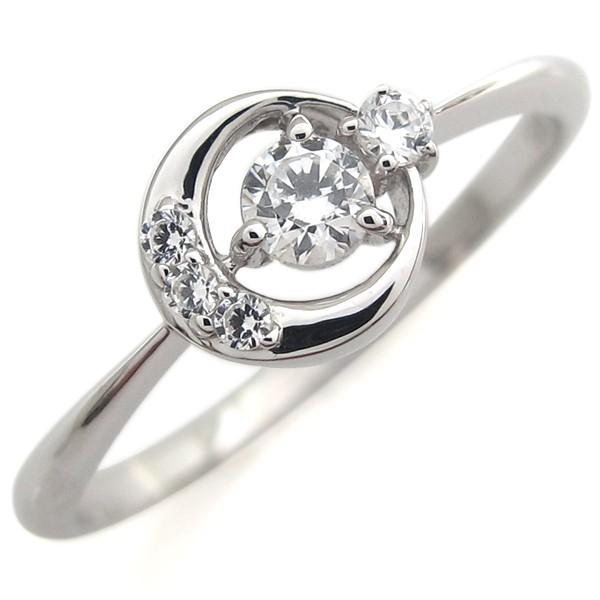 プラチナ ダイヤモンド リング 月モチーフ 指輪 レディース 人気 リング クリスマス ポイント消化