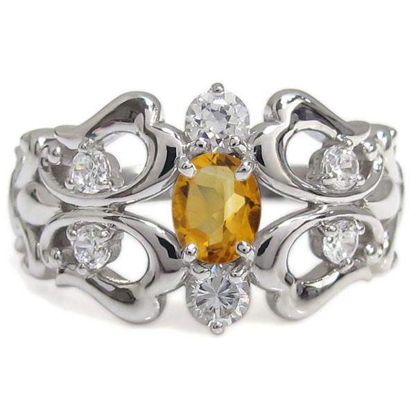 【〜6/6まで出品】 オーバル 百合の紋章 リング シトリン 指輪 プラチナ リング クリスマス ポイント消化 【EI3011187523】(108321円)