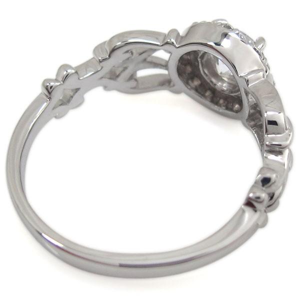 婚約婚約指輪 アンティークリング ダイヤモンド 取り巻き エンゲージ 