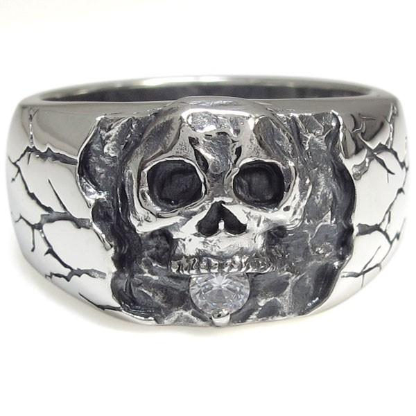 プラチナ ダイヤモンド ドクロリング 骸骨 リング 指輪 : PLEJOUR