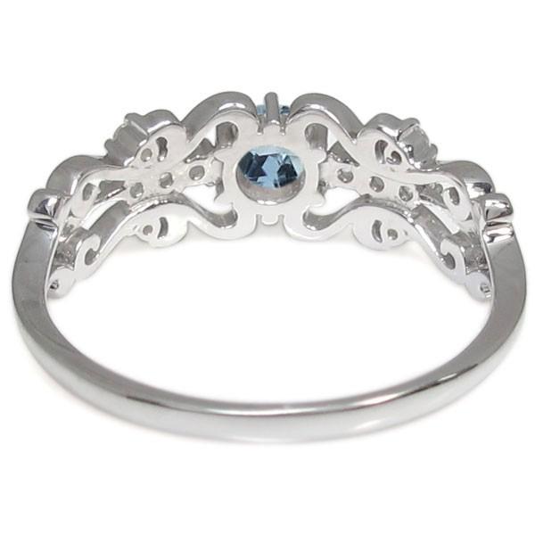 【クーポン】 アクアマリンサンタマリア リング アンティーク 唐草 リング ハート 指輪 18金 【DG1786346410】(64260円)