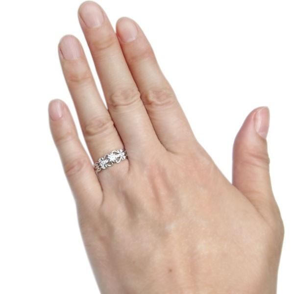 ダイヤモンド エンゲージリング 婚約指輪 安い アンティーク 10金 唐草 ハートリングの画像
