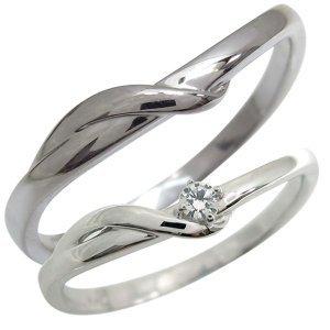 マリッジリング 結婚指輪　シルバー ペア 指輪 ダイヤモンド 4月誕生石 安い