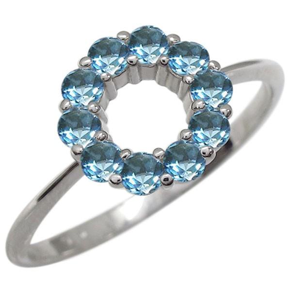 プラチナ エタニティーブルートパーズ リング 婚約指輪 エンゲージリング クリスマス ポイント消化