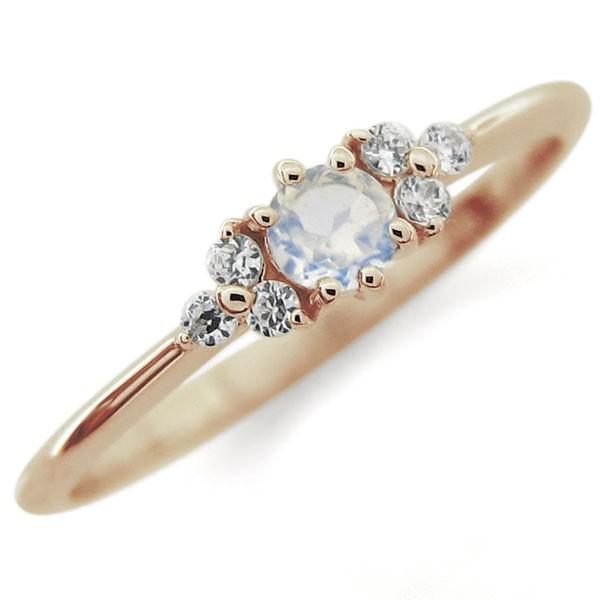 注目ブランド ロイヤルブルームーンストーン ファランジリング ピンキーリング シンプル 指輪 10金 最高の Kuljic Com