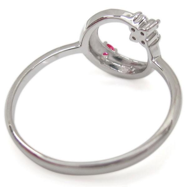 プラチナ ルビー 婚約指輪 安い 月モチーフ星 エンゲージリング