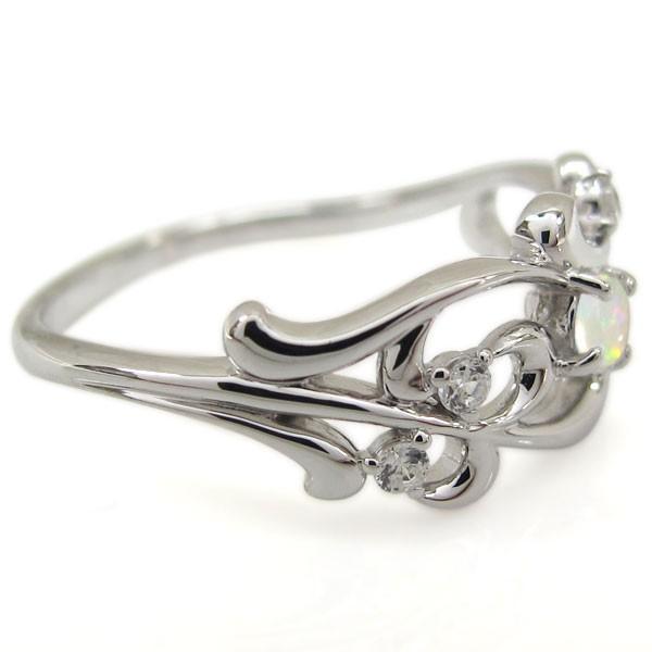 唐草 指輪 アラベスク オパールリング K18の画像